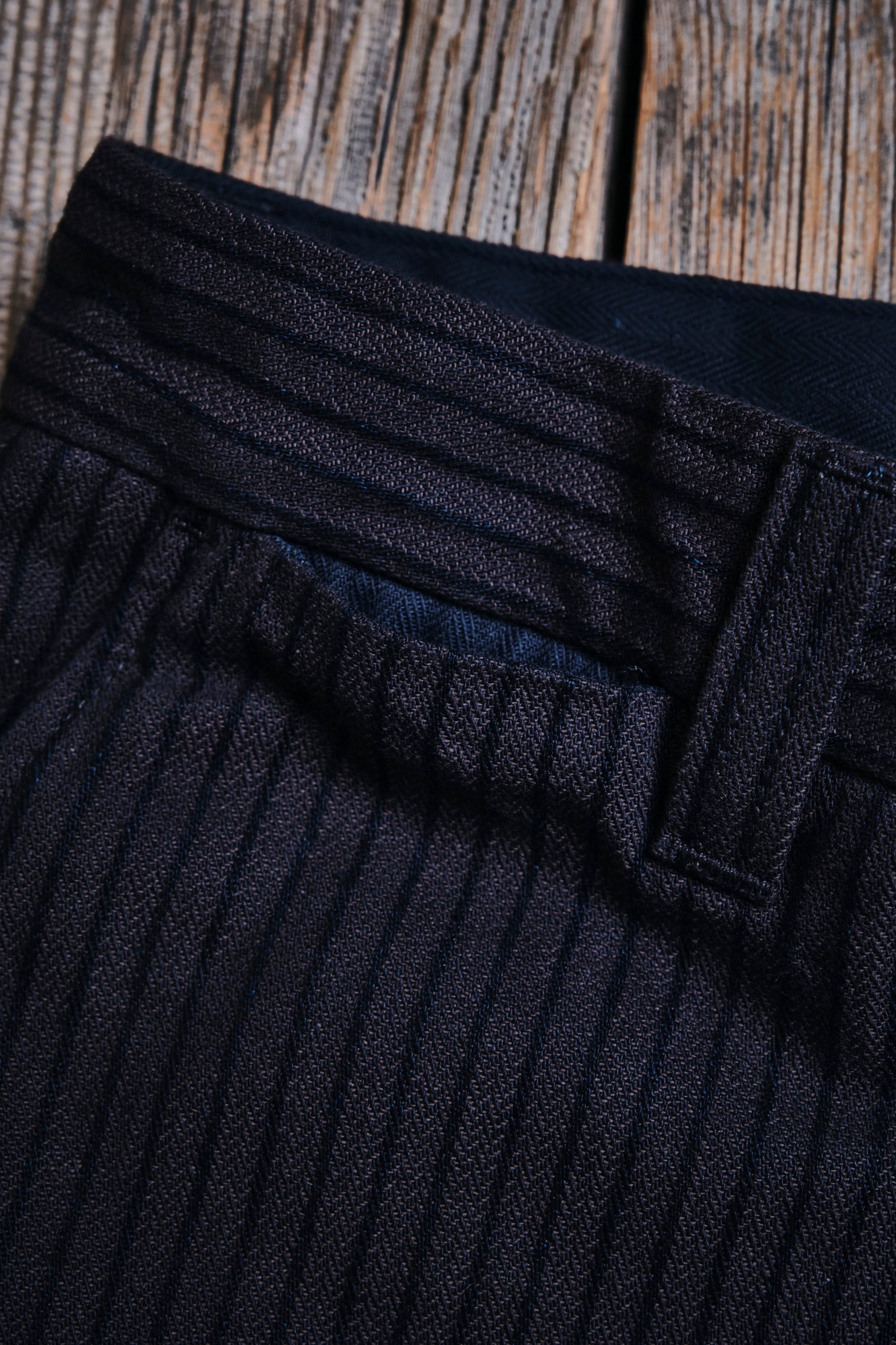 Deck Pant Indigo Herringbone Dobby