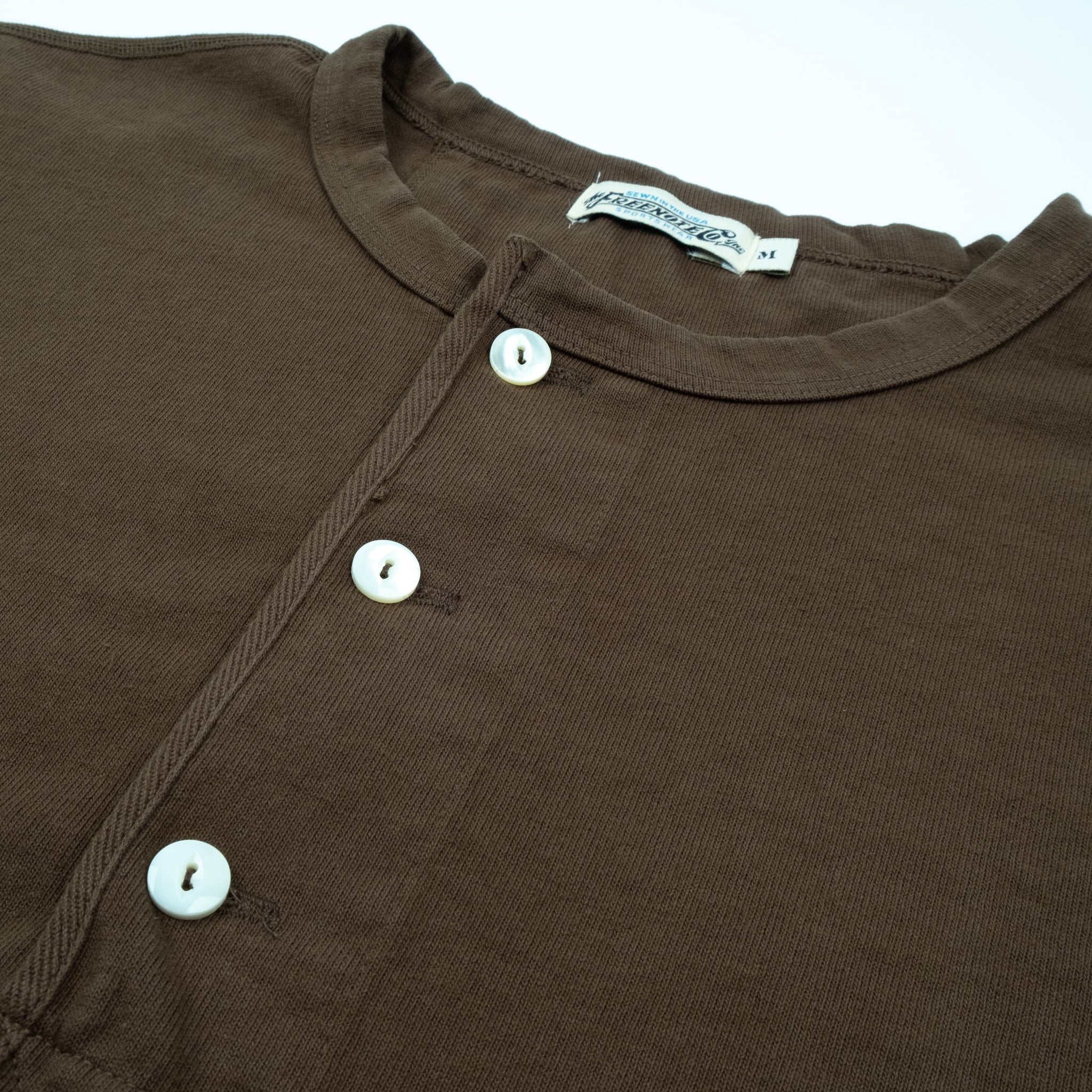 13 Ounce Henley L/S Cedar