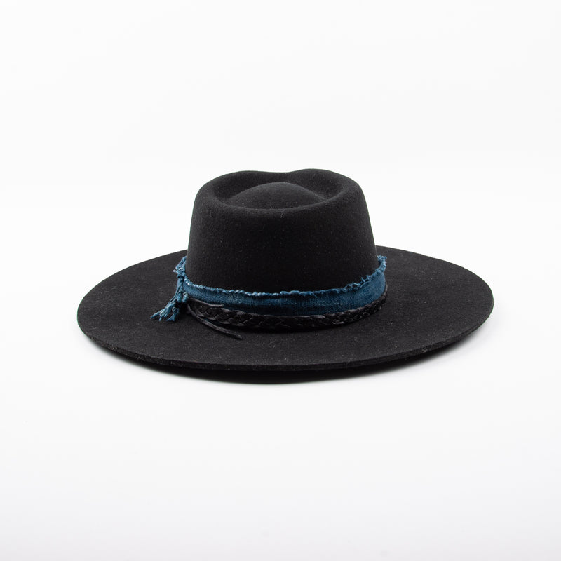 Hampui Teardop Hat <span> Black <span>