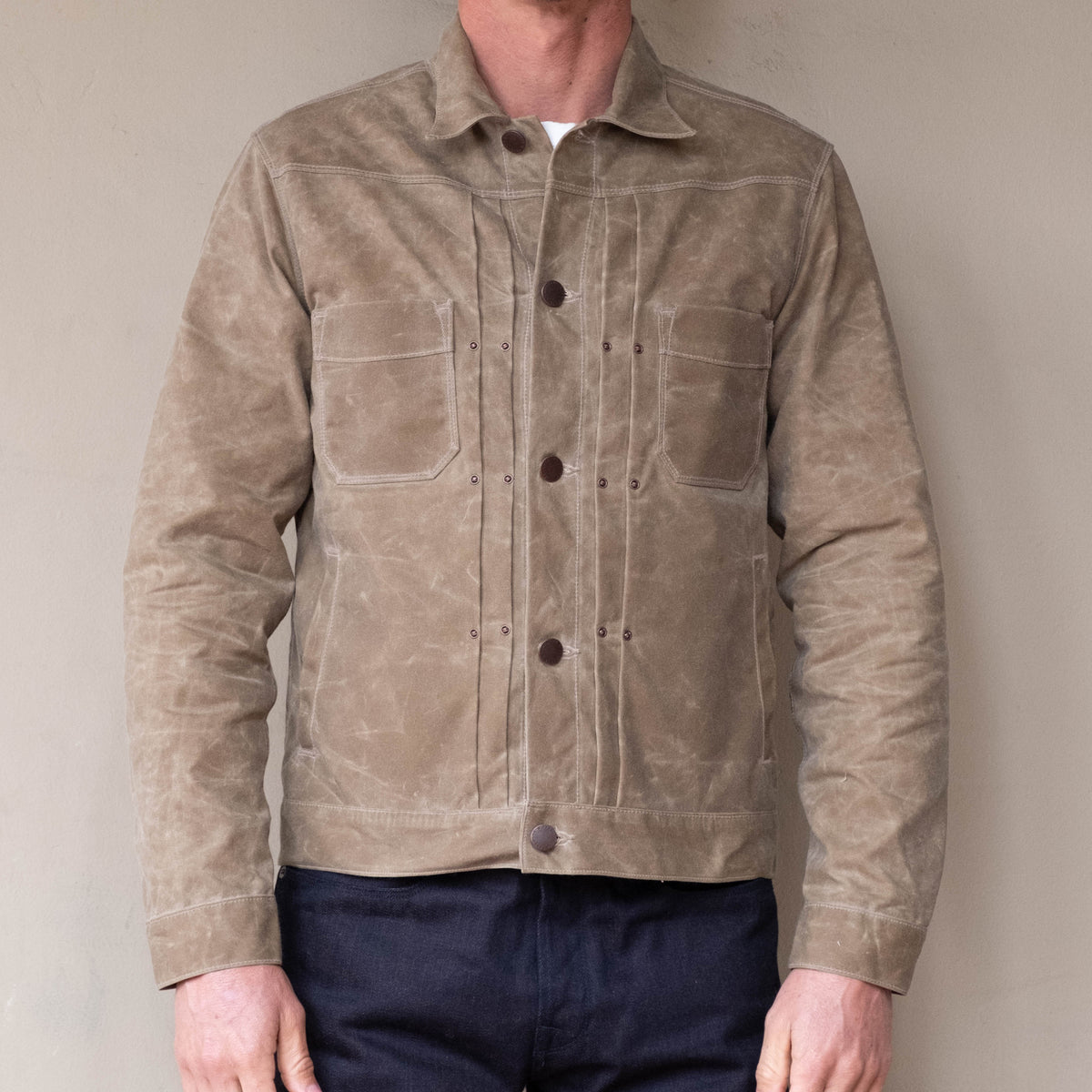 Riders Jacket Waxed Canvas | Tobacco Brown Interior