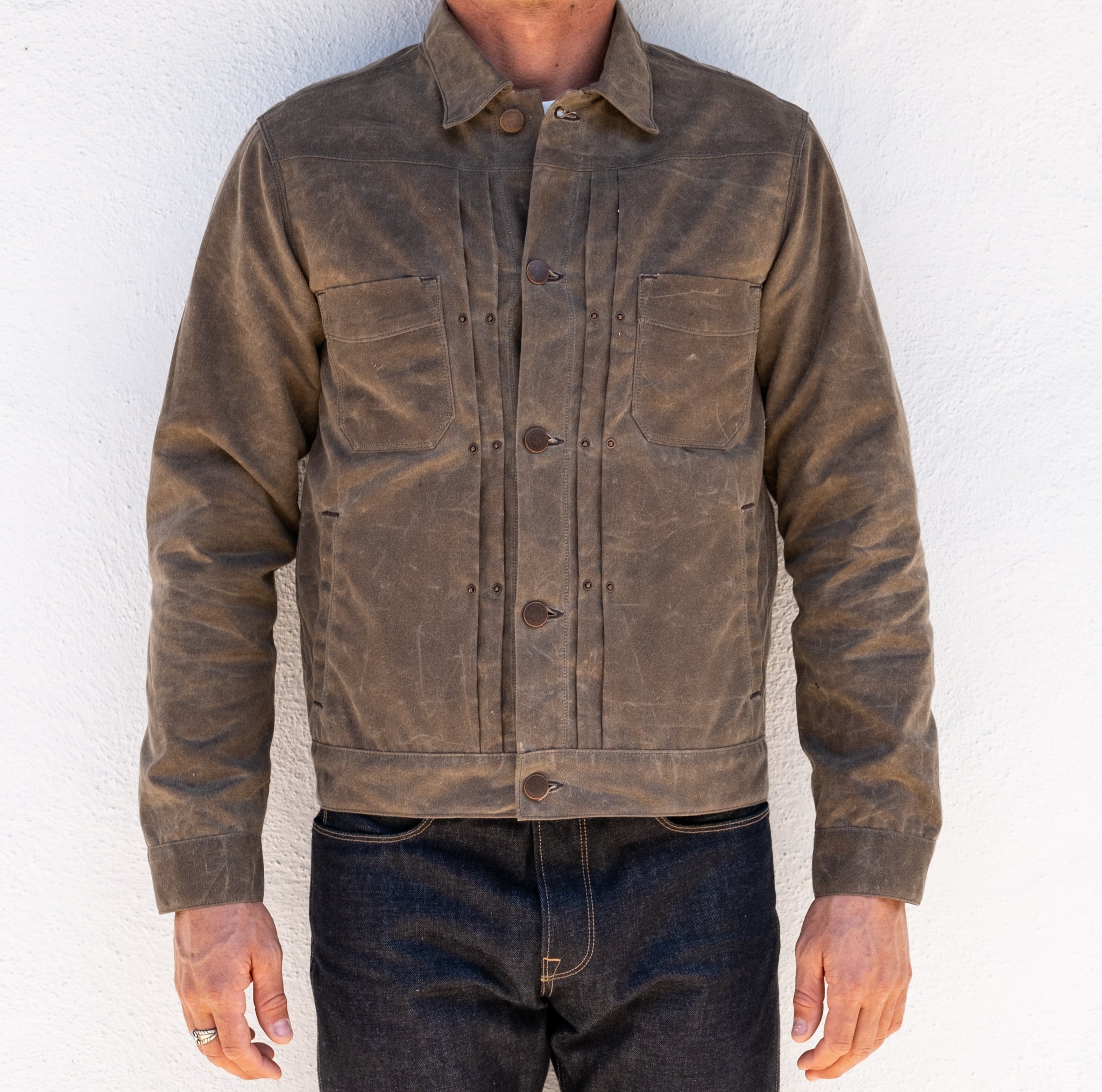 Riders Jacket Waxed Canvas | Oak