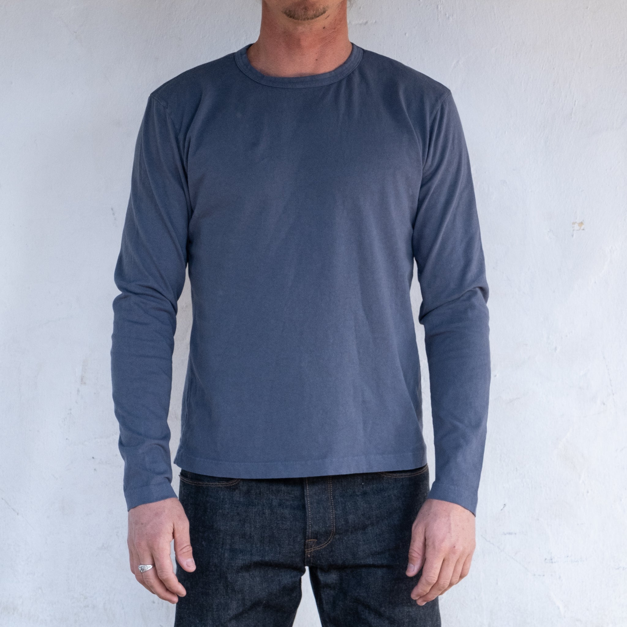 9 Ounce T-Shirt L/S <span> Faded Blue </span>