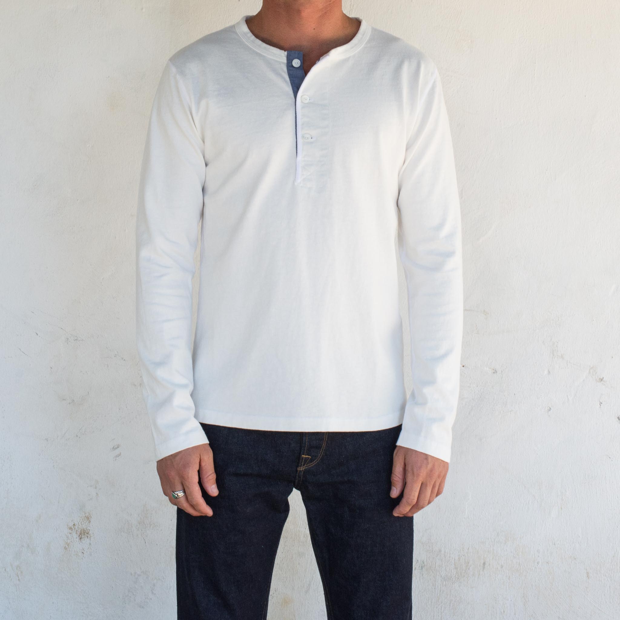 White henley hot sale