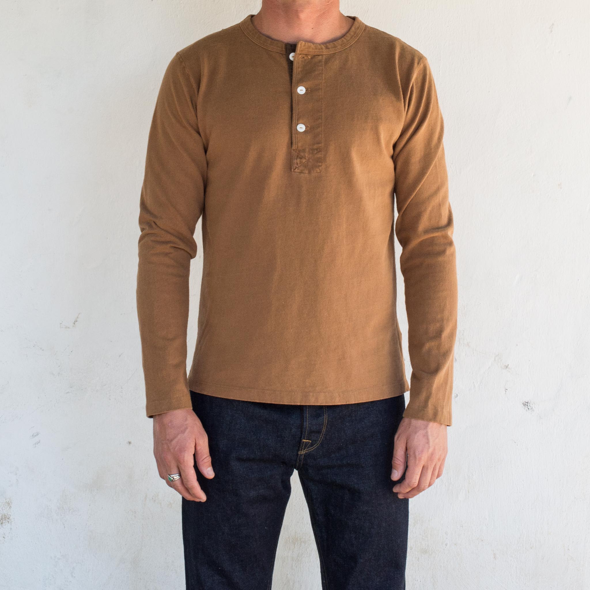 13 Ounce Henley L/S <span>Tobacco</span>