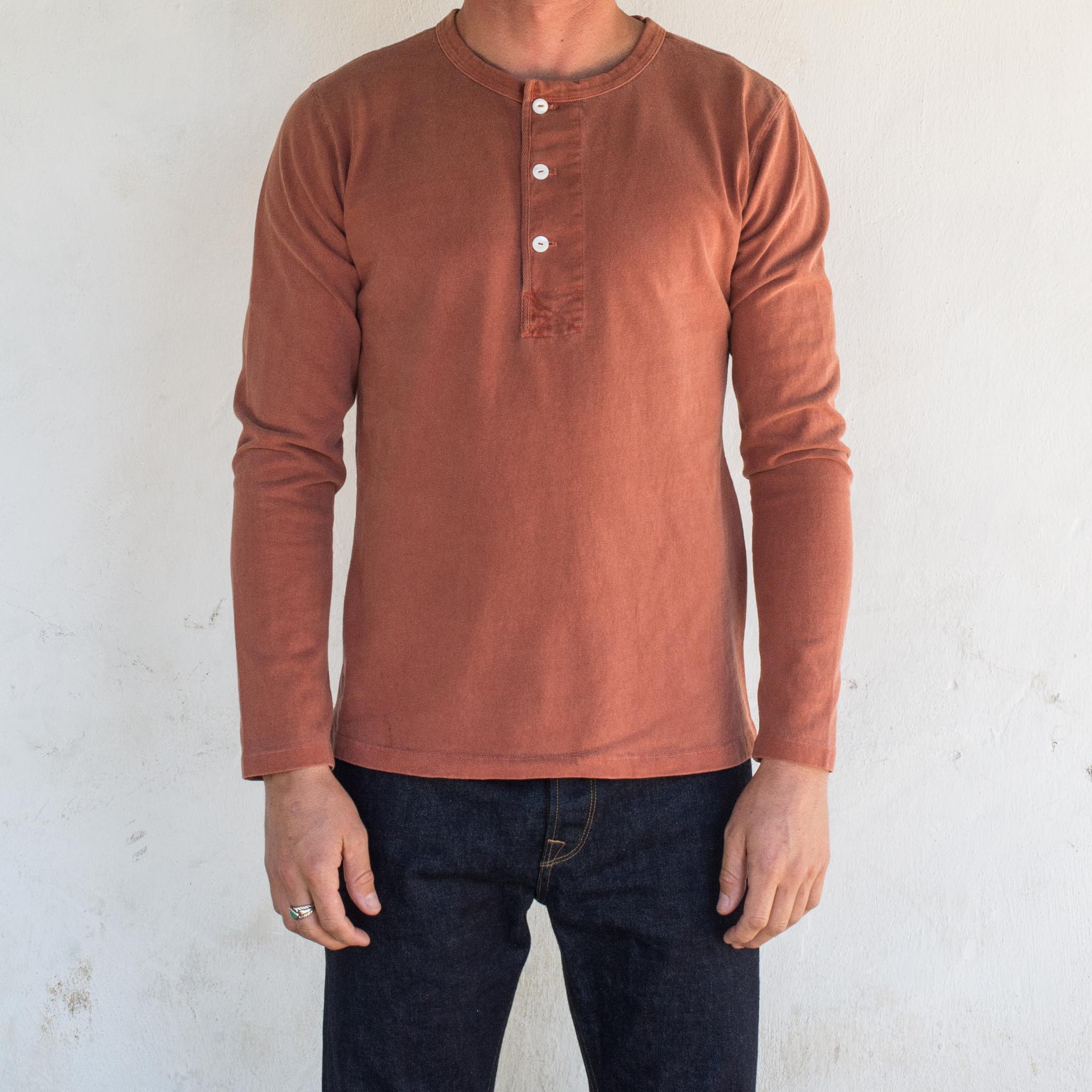 13 Ounce Henley L/S <span>Rust</span>