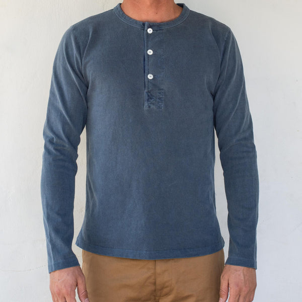 13 Ounce Henley L/S <span>Faded Blue</span>