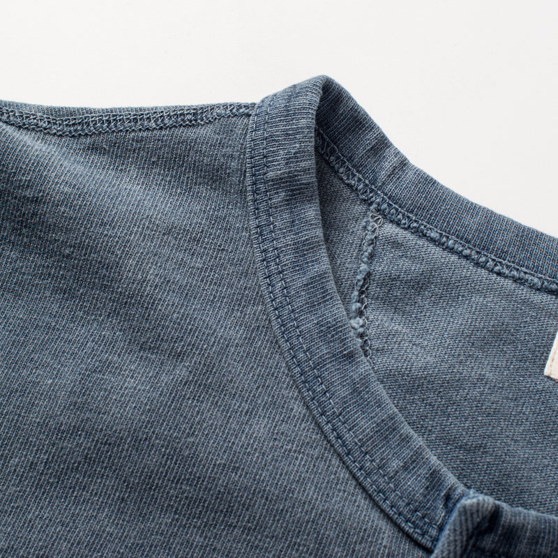 13 Ounce Henley L/S | Faded Blue – Freenote Cloth