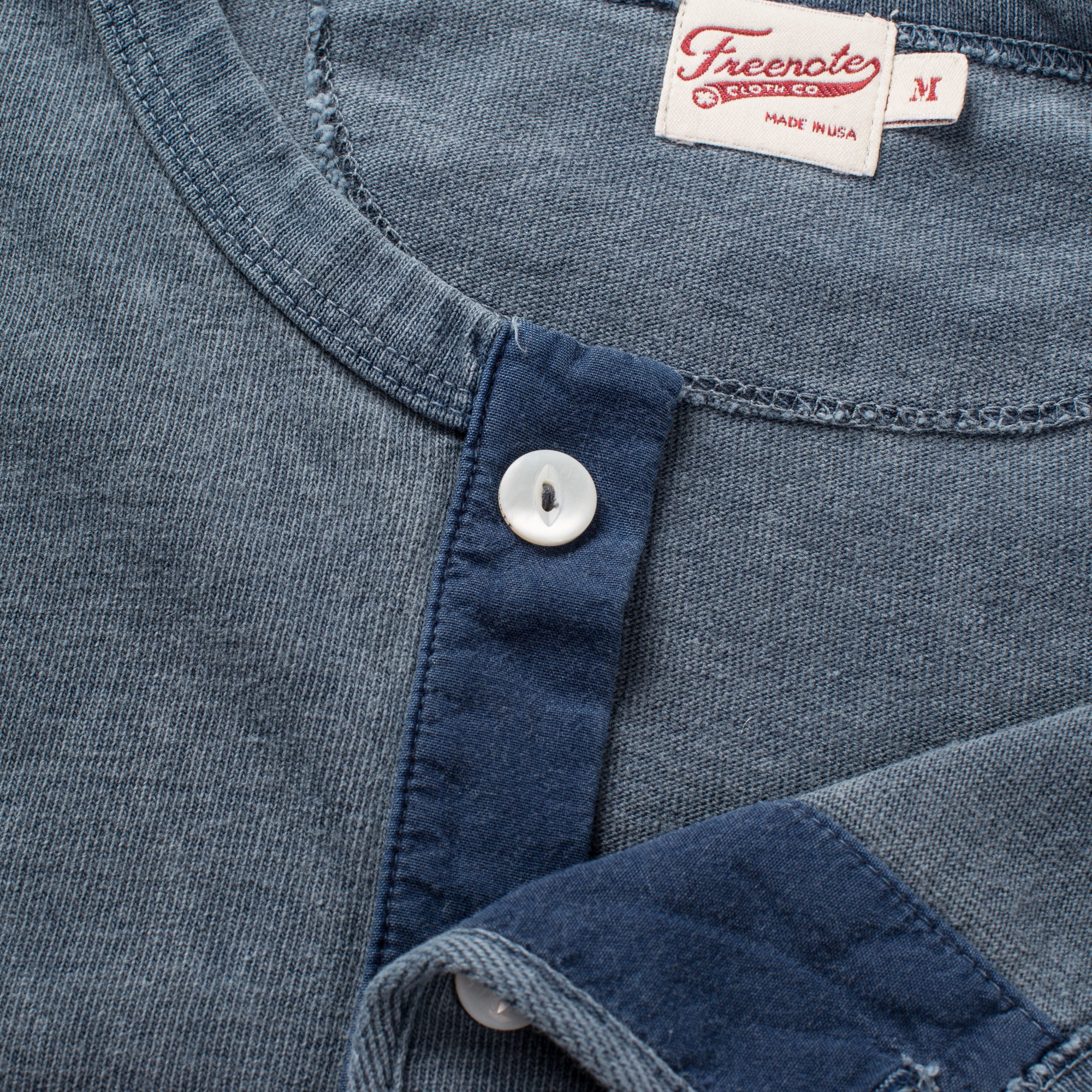 13 ounce Henley LS Faded Blue Enclosure