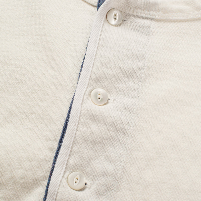 13 OUNCE HENLEY WHITE Buttons