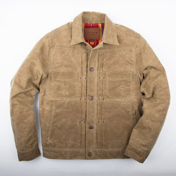 Riders Jacket Waxed Canvas <span>Tumbleweed Red Interior</span>