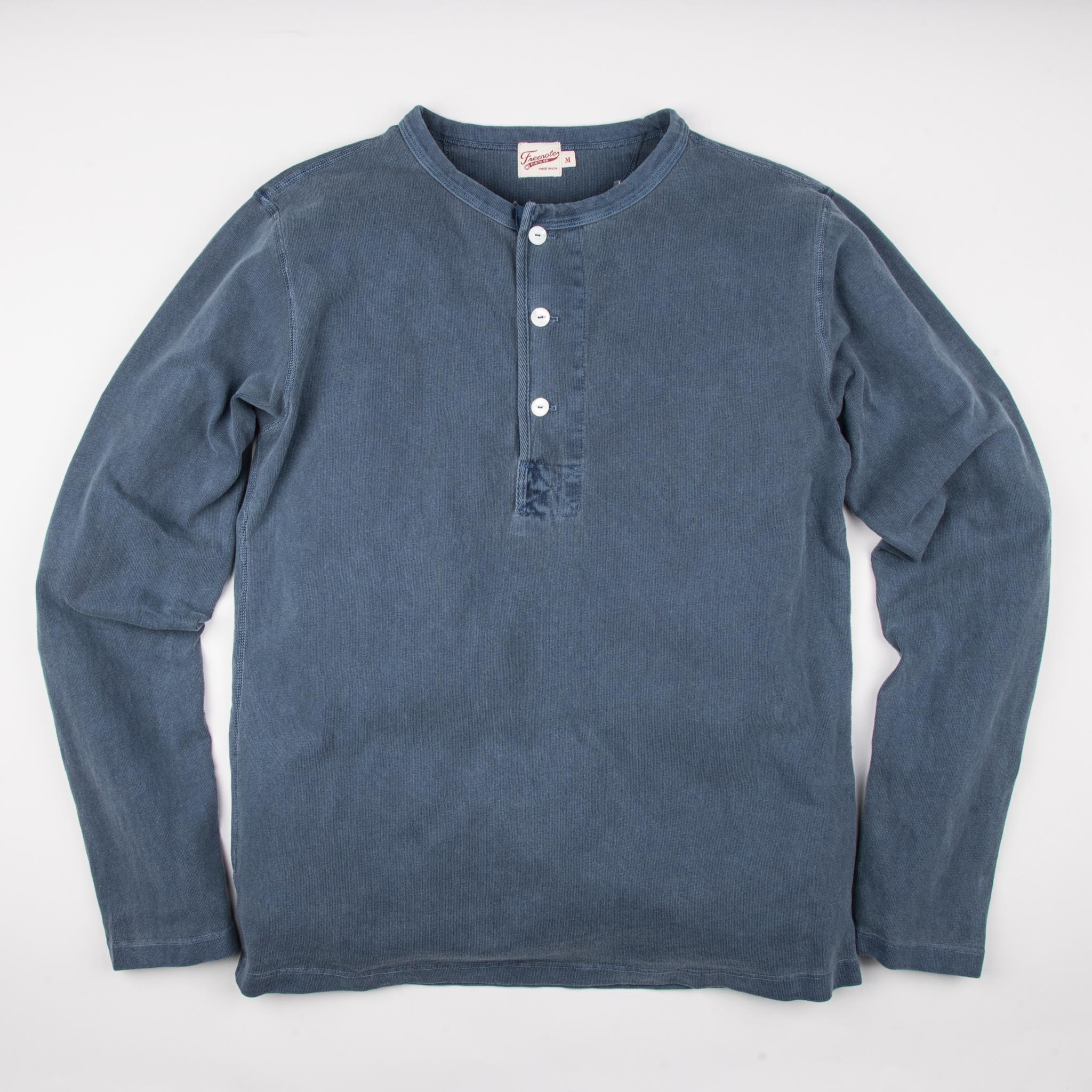 13 Ounce Henley L/S <span>Faded Blue</span>