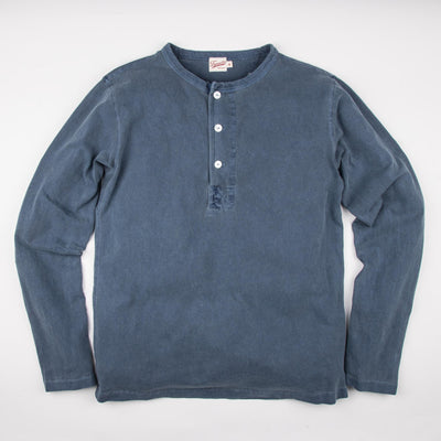 13 Ounce Henley L/S | Faded Blue