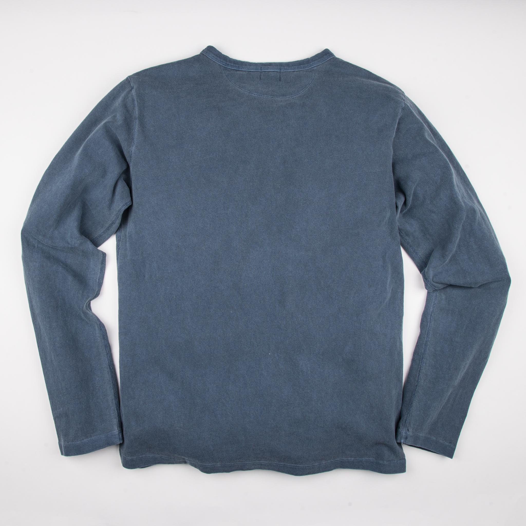 13 Ounce Henley L/S | Faded Blue