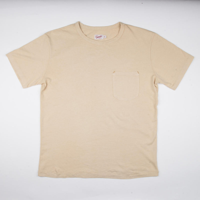 9 Ounce Pocket T-Shirt <span> Cream </span>