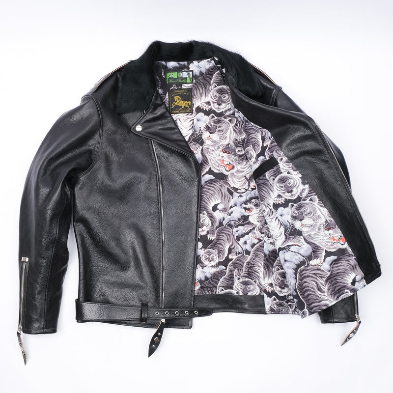 Himel Bros x Freenote Cloth Beck 333 Grizzly Jacket <span> Black Horsehide </span>