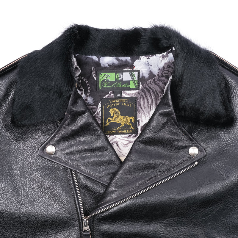 Himel Bros x Freenote Cloth Beck 333 Grizzly Jacket <span> Black Horsehide </span>