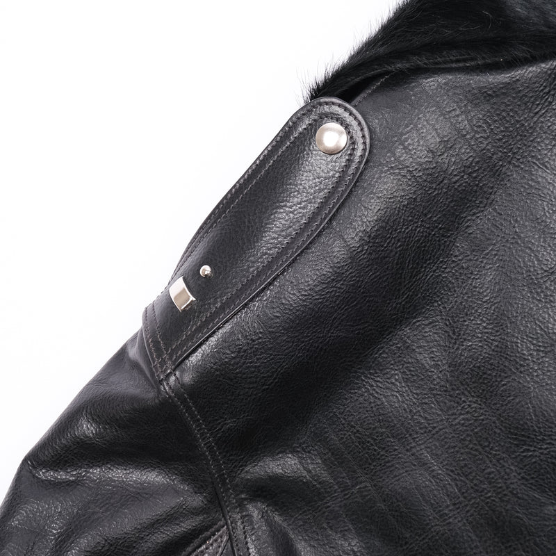 Himel Bros x Freenote Cloth Beck 333 Grizzly Jacket <span> Black Horsehide </span>