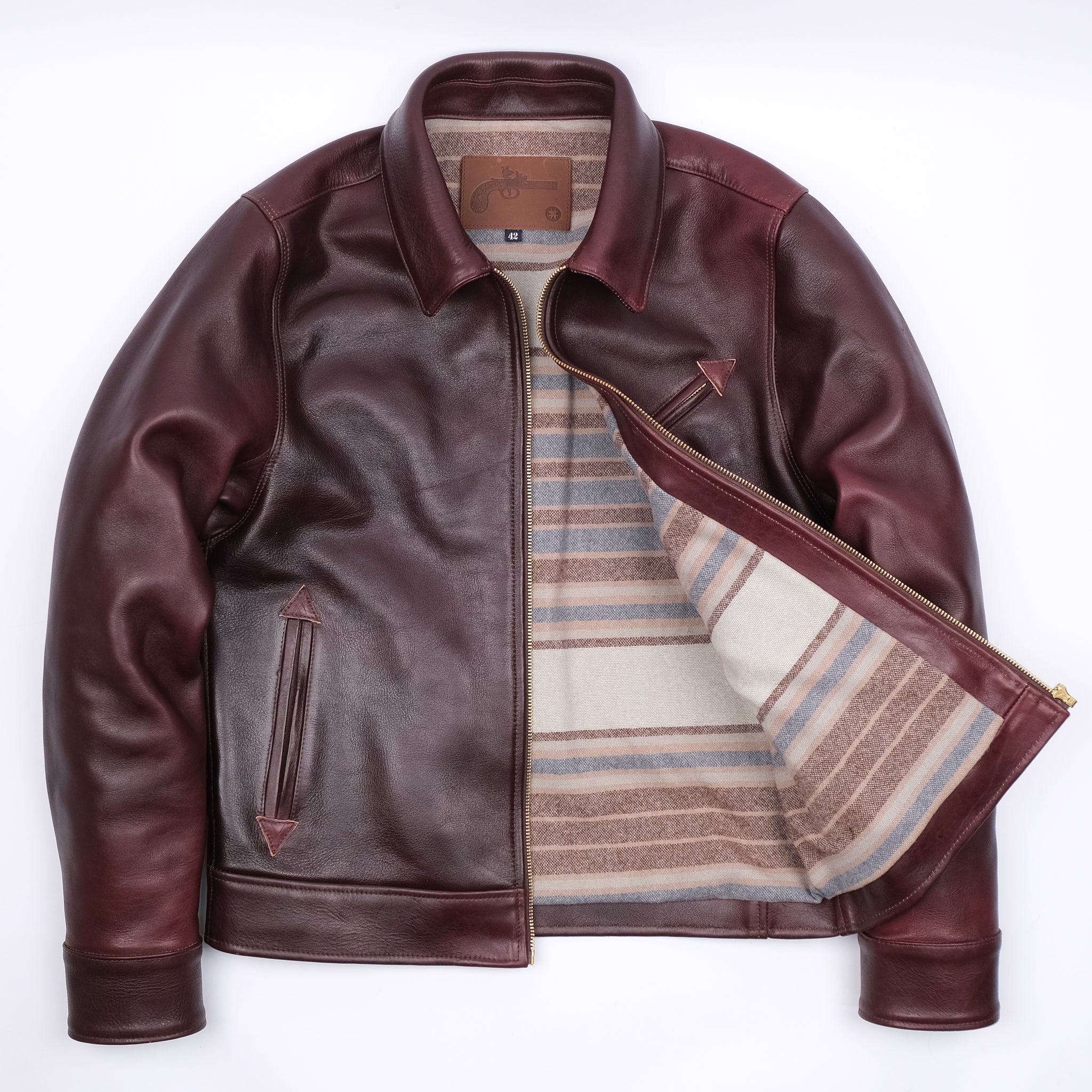 Genuine Leather Jacket for Men Horsehide Slim Short Fit Western