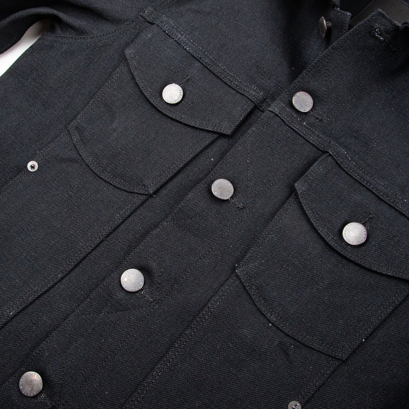 Classic Denim Jacket <span> 17 Ounce Black Slub Denim </span>