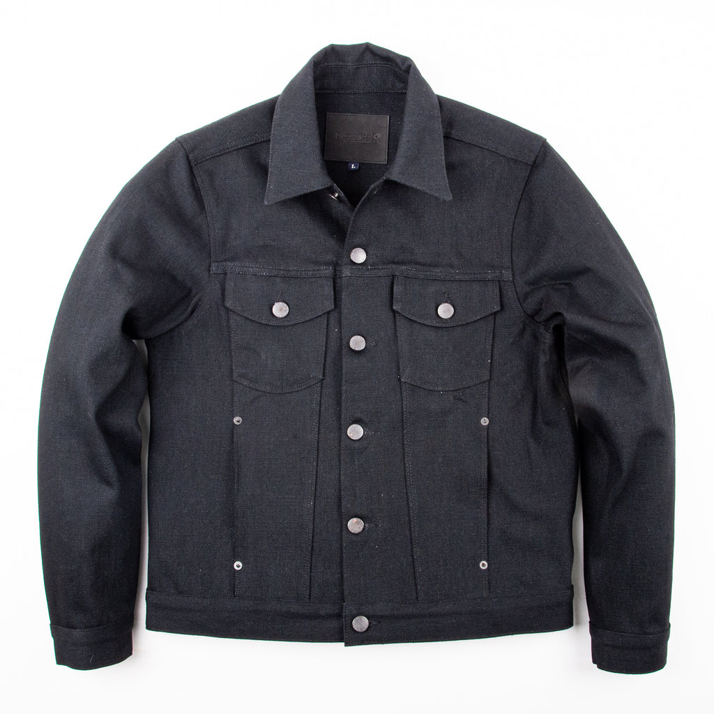 Classic Denim Jacket 17 Ounce Black Slub Denim