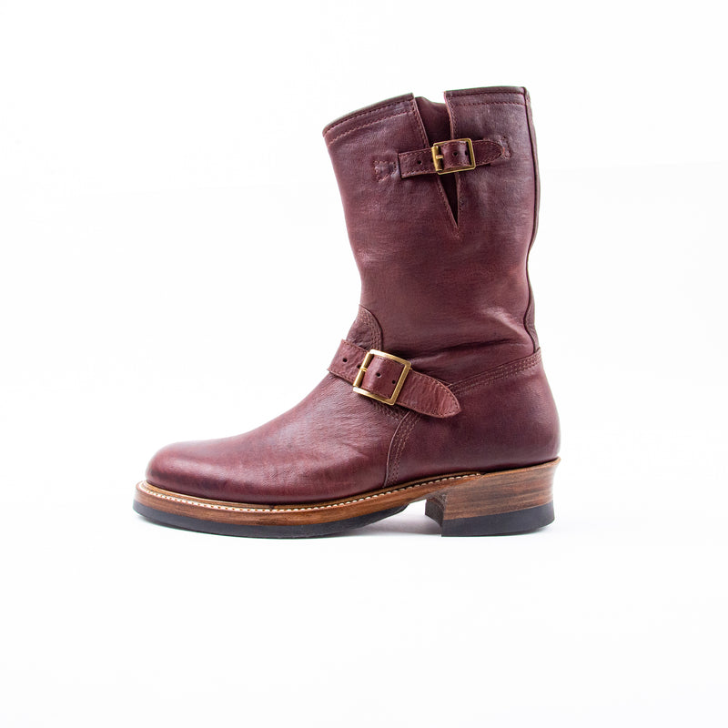 John Lofgren Wabash Engineer Boots<span> Burnt Burgundy Ezo Deerskin</span>